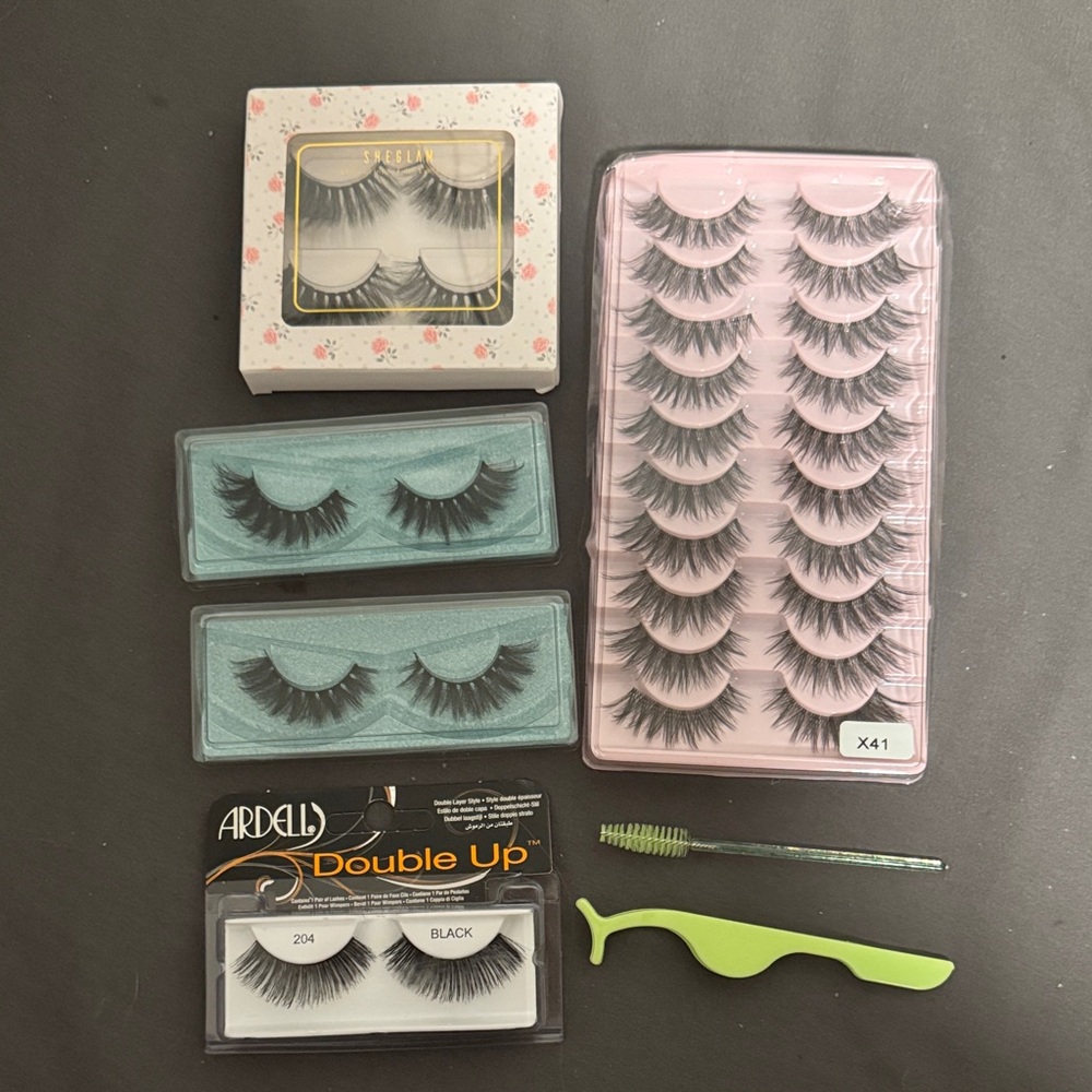False Lashes Collection/Bundle/Set with Lash Tools